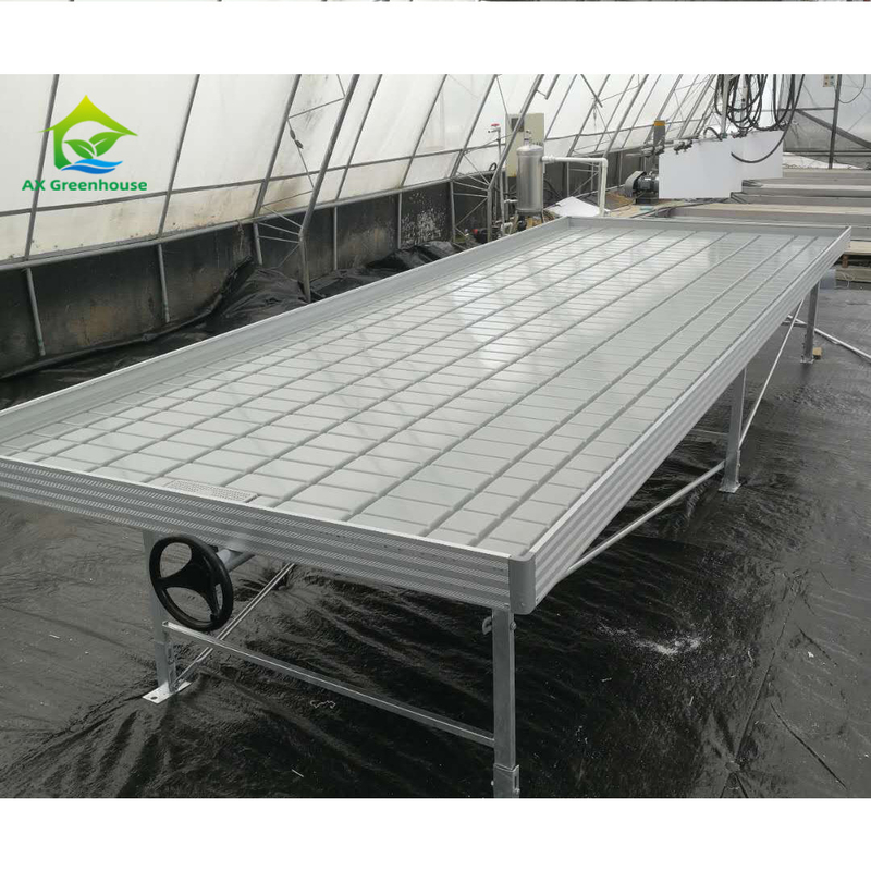 พืชไร้ดิน โรงเรือนกระจกภายใน โต๊ะการปลูก Ebb Custom Rolling Bench สําหรับเมล็ดพันธุ์