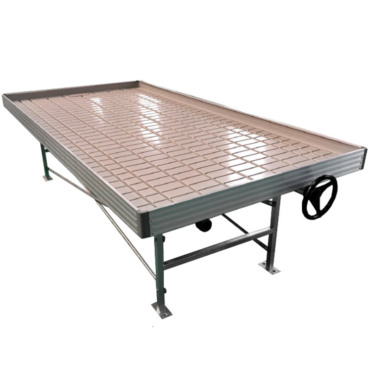 โรงงานเรือนกระจก Ebb Flow Seedling Rolling Bench โต๊ะปลูกสําหรับปลูกพืชประเภทต่างๆ