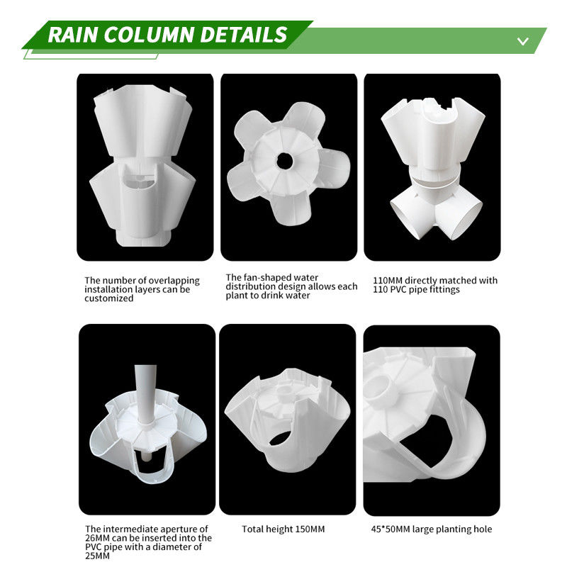 4/8/10/12 ชั้นภายในระบบไฮโดรโปนิคที่ไม่มีดิน