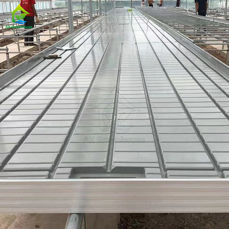 Ebb และน้ําท่วม Hydroponic โต๊ะเคลื่อนย้าย Rolling Bench สําหรับการเติบโตของพืชในเรือนกระจก