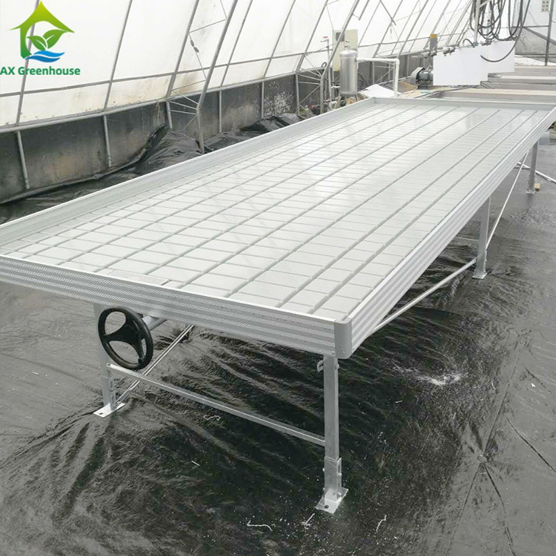 Ebb Flow Custom Double Layers Flood Grow Table Seedbed Rolling Bench ขับเคลื่อนและเหมาะสําหรับดอกไม้