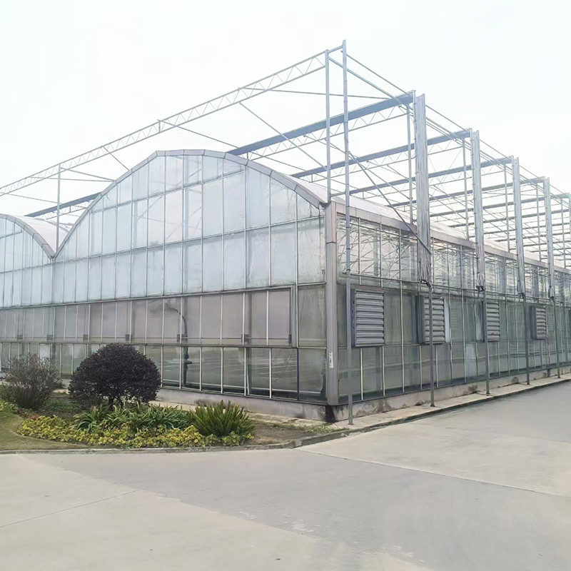 อุตสาหกรรมการเกษตร หรูหรา Venlo บ้านกระจกกระชับ รูปพืชเรือนกระจกที่มีโครงสร้างที่มั่นคงและระบบทําความร้อน