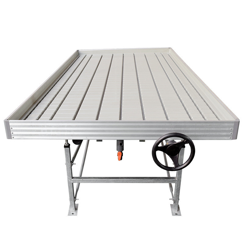 0.71-1.78m ความกว้างเรือนกระจกกลิ้งม้านั่ง Ebb และ Flow Hydroponic Flood Table