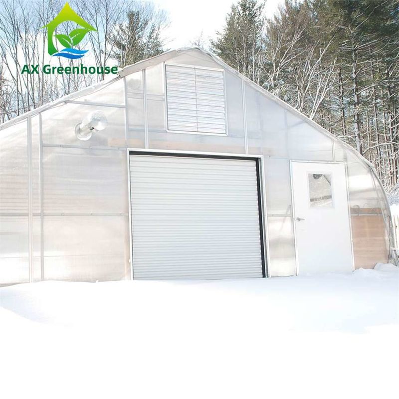 โรงเรือนกระจกแผ่น PC ใสประกอบง่าย มีขนาดที่สามารถปรับแต่งได้ และกรอบเหล็กกระจกร้อน